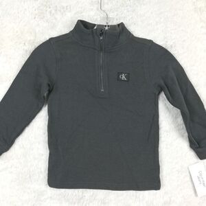 Calvin Klein Boys Sweater‎ 1/2 Zip Gray Pullover Lightweight Long Sleeve 4T New